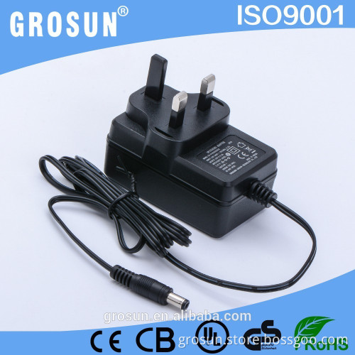 Mutiple Design 12Volt UK/GB Plug Power Adapter 12W 18W 24W 110 Vac wall transformer